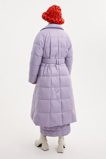Trench Coat Leather Lilac
