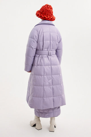 Trench Coat Leather Lilac