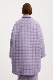 Oversized Kalik Down Shirt Leather Lilac