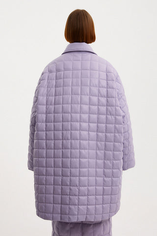 Oversized Kalik Down Shirt Leather Lilac