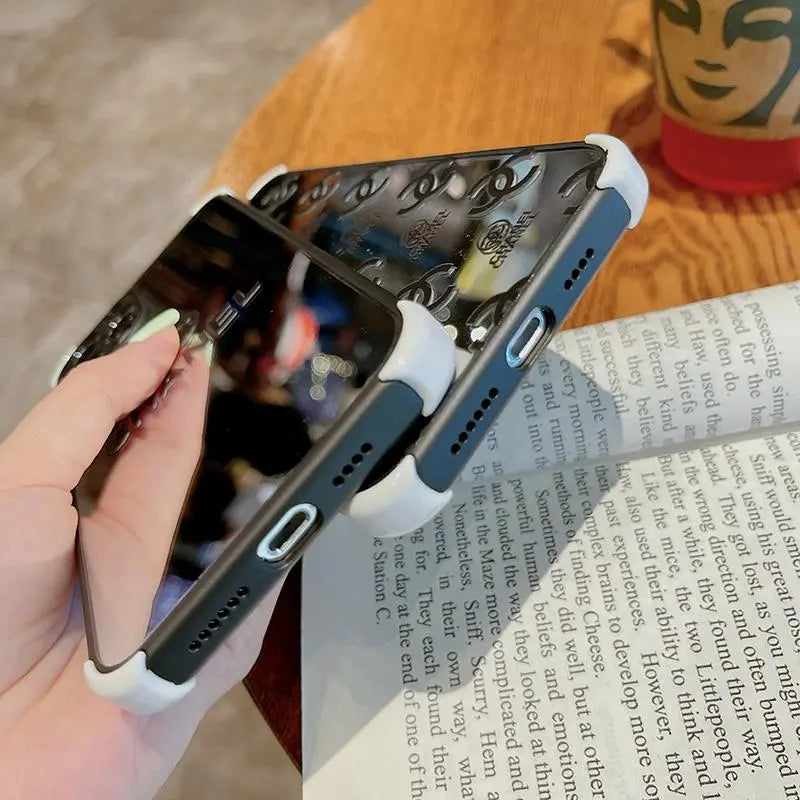 Four-corner anti-drop mirror phone case For iphone lbcase