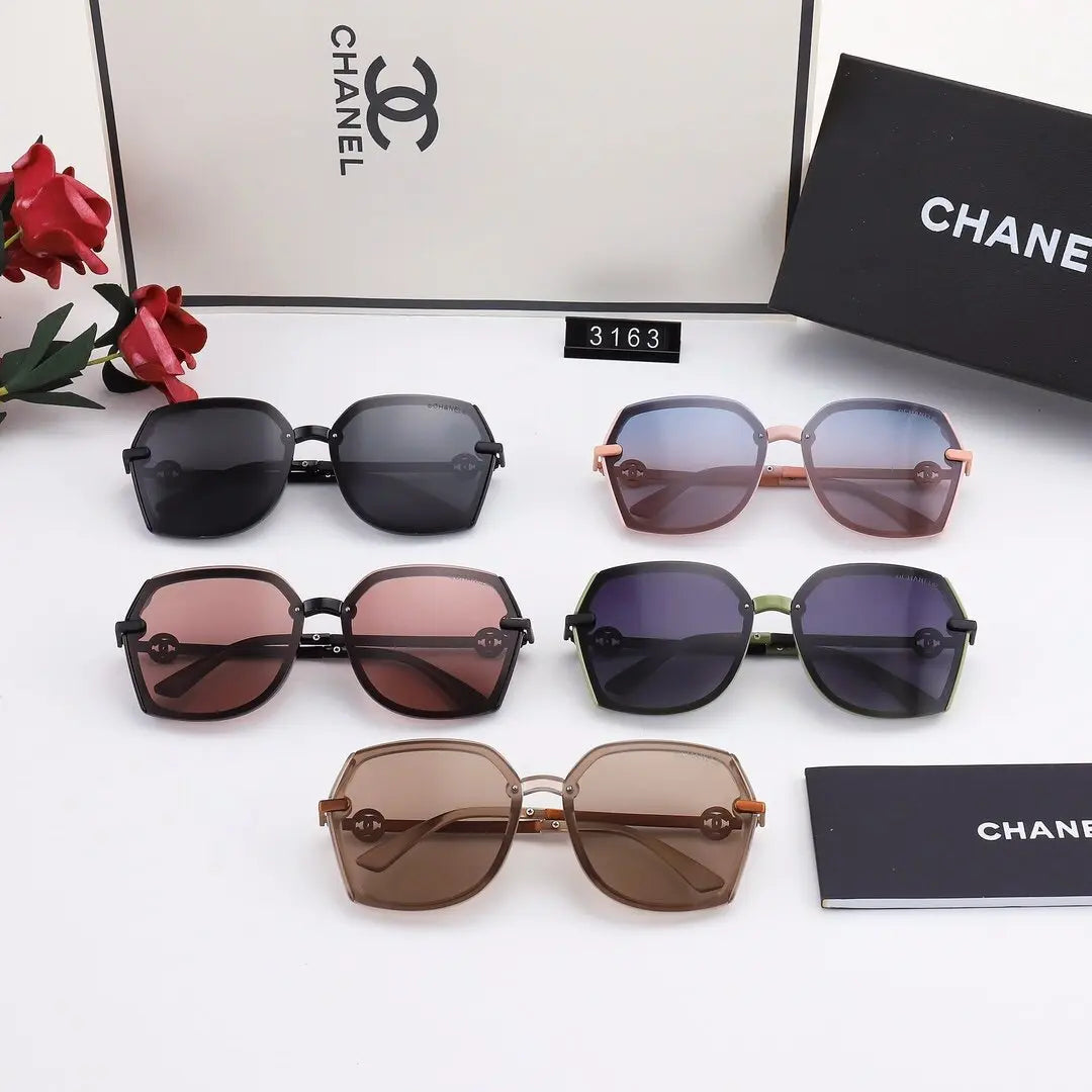 5 COLORS HOLLOW OUT LETTER THIN METAL FRAME SUNGLASSES lbcase