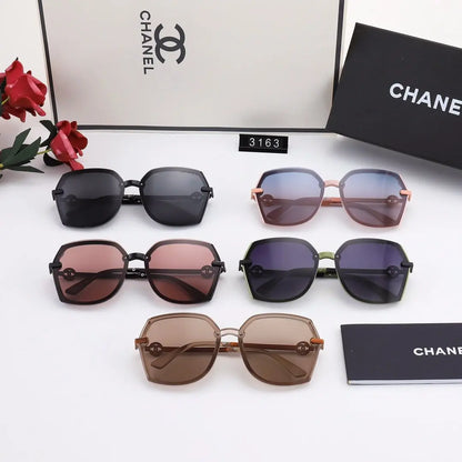 5 COLORS HOLLOW OUT LETTER THIN METAL FRAME SUNGLASSES lbcase