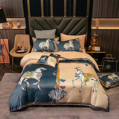 Luxury Coral fleece milk fleece four-piece bedding lbcase