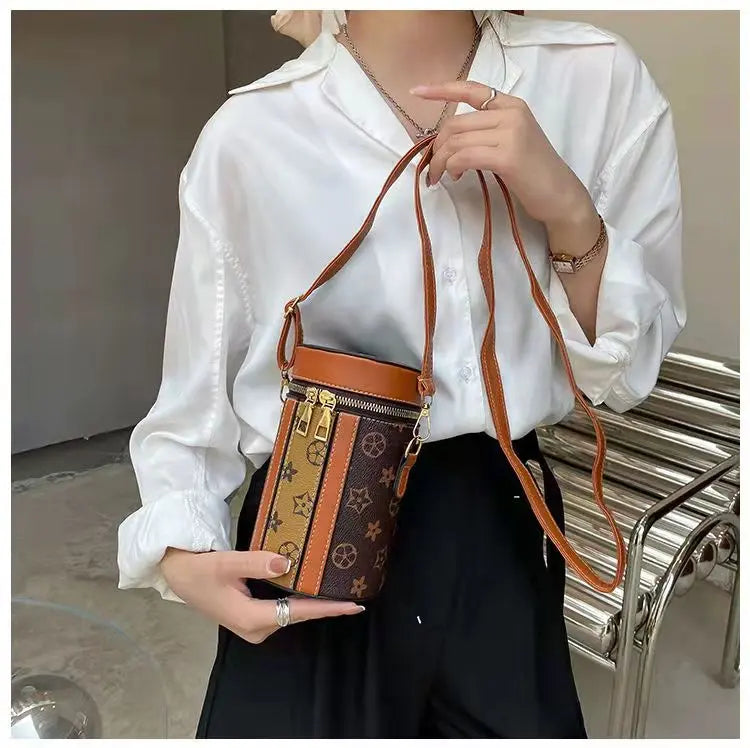 Diagonal printing bucket mobile phone bag lbcase