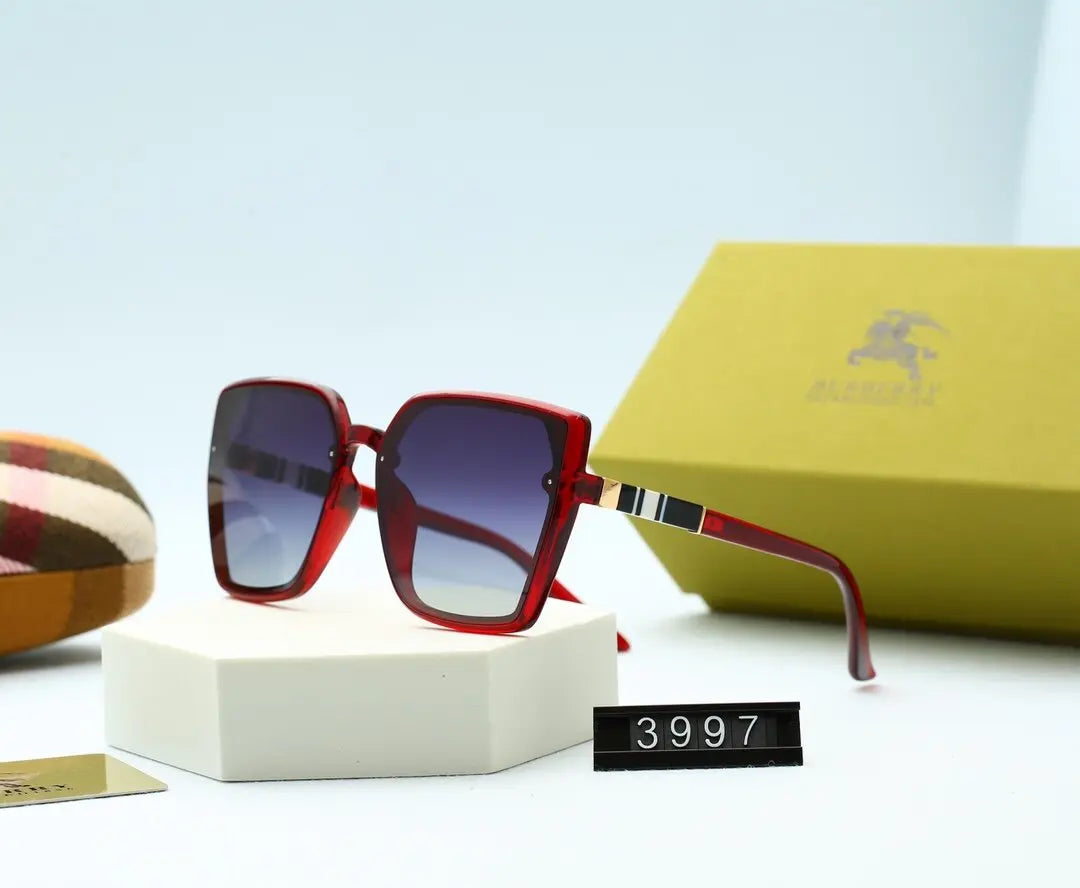 5 COLORS CLASSICAL SQUARE POLARIZED WOMEN SUNGLASSES lbcase