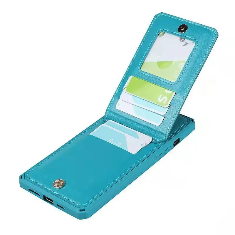 Luxury Card Bracket leather phone case for iphone lbcase