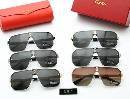 6 COLORS THIN METAL FRAME POLARIZED SUNGLASSES lbcase