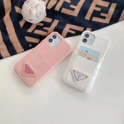 Luxury leather card pocket protective phone case for iphone lbcase