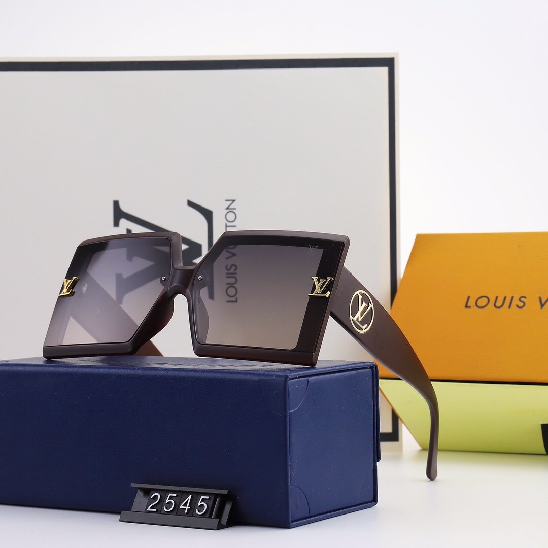 5 COLORS Square HOLLOWING V SHAPE SUNGLASSES lbcase