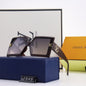 5 COLORS Square HOLLOWING V SHAPE SUNGLASSES lbcase