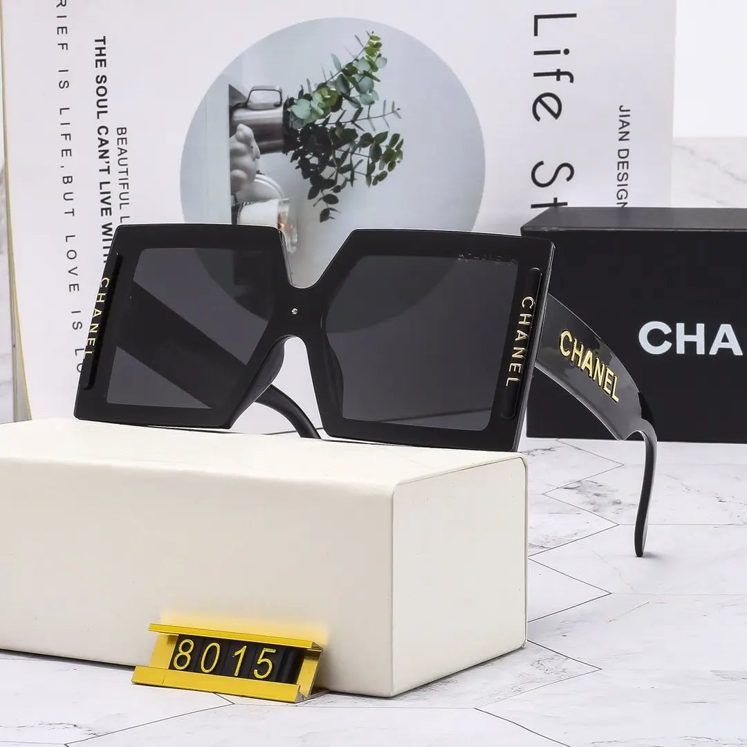 4 COLORS LARGE SIZE SQUARE SUNGLASSES FOR FEMALE lbcase