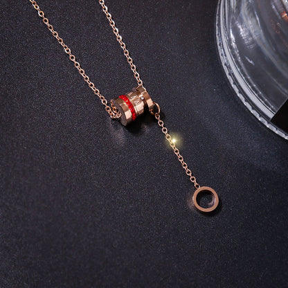 Fading titanium steel waist pendant necklace lbcase