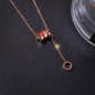 Fading titanium steel waist pendant necklace lbcase