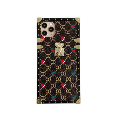 Luxurious leather square phone case for samsung lbcase