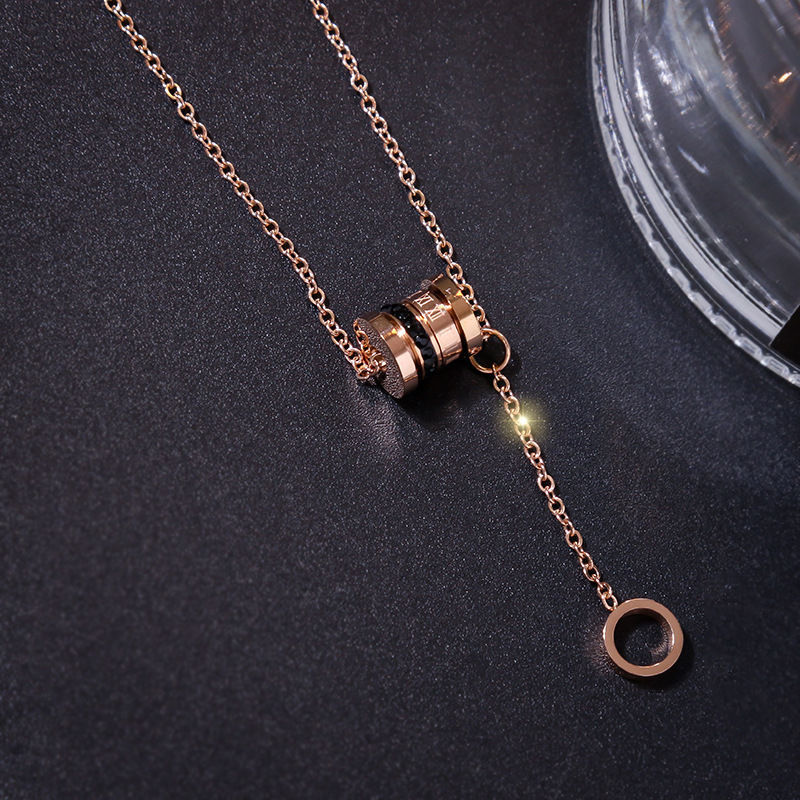 Fading titanium steel waist pendant necklace lbcase