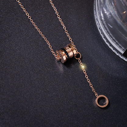 Fading titanium steel waist pendant necklace lbcase