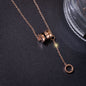 Fading titanium steel waist pendant necklace lbcase