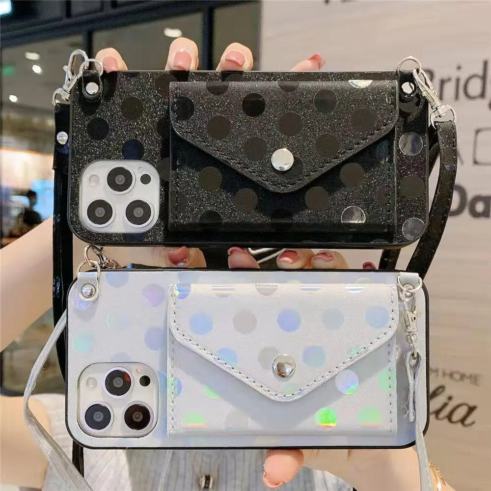 Fashion Polka Dot Coin Purse Phone Case for iphone lbcase