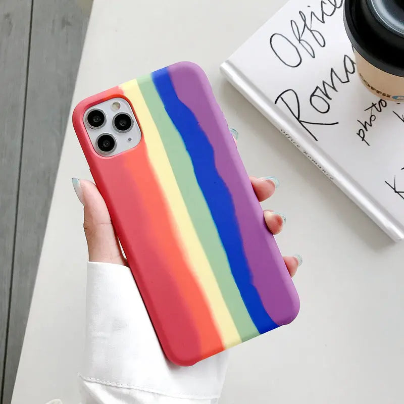 Rainbow Liquid Silicone Case lbcase