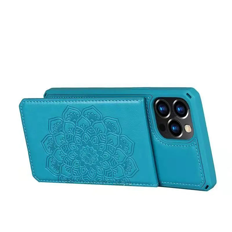 Luxury Card Bracket leather phone case for iphone lbcase