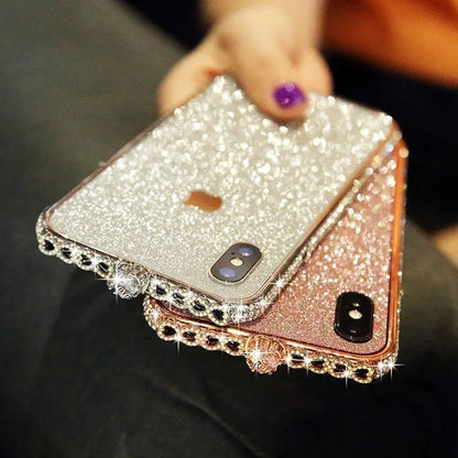 Bling Heart-Shaped Crystal iPhone Case With Grade A Aluminum Frame lbcase