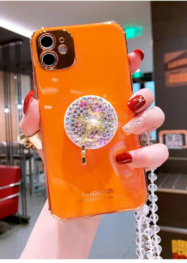 Fashion diamond electroplating phone case lbcase