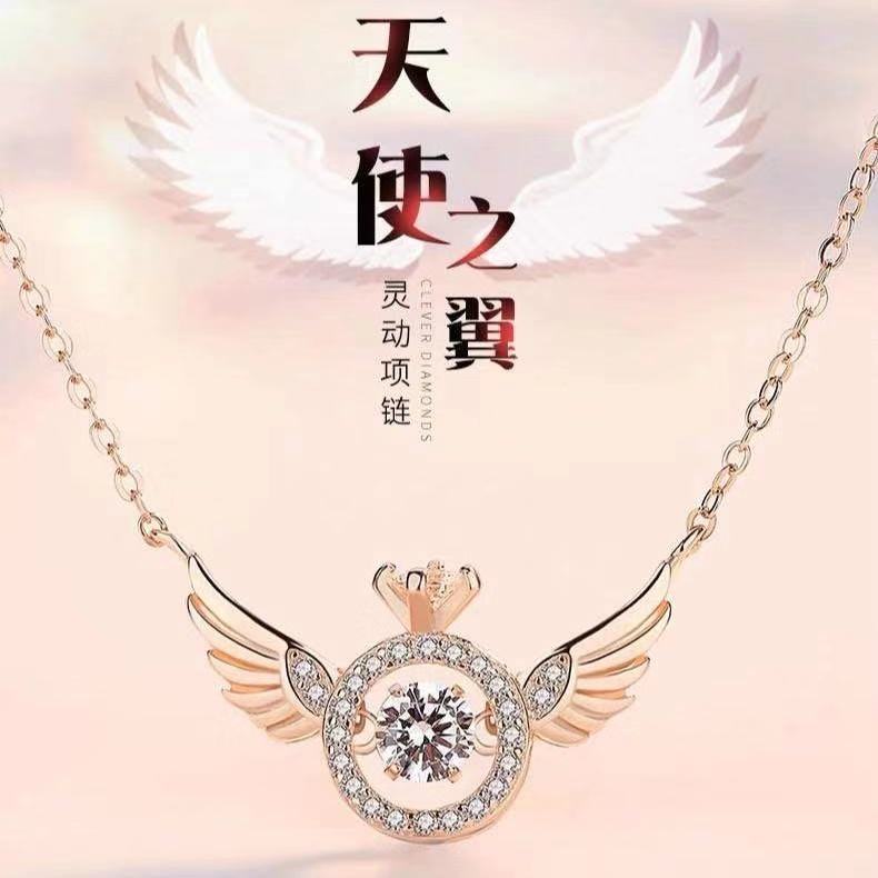 95 sterling silver necklace female ins clavicle pendant lbcase