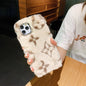 Classic pattern plush phone case lbcase