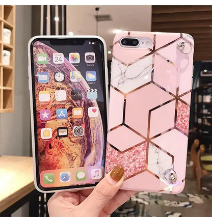 Simple Slanted back chain phone case lbcase