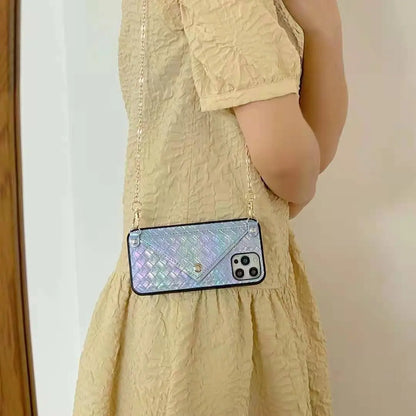Multicolor card bag chain phone case  For iphone lbcase