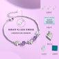 Four Leaf Clover Sterling Silver Heart Bracelet lbcase