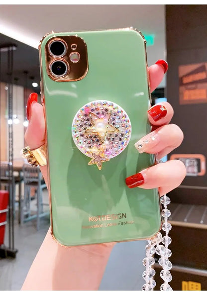 Fashion diamond electroplating phone case lbcase
