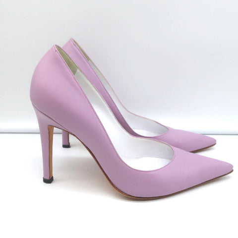 Manolo Blahnik Pumps Lavender Leather Size 36 Pointed Toe Heels