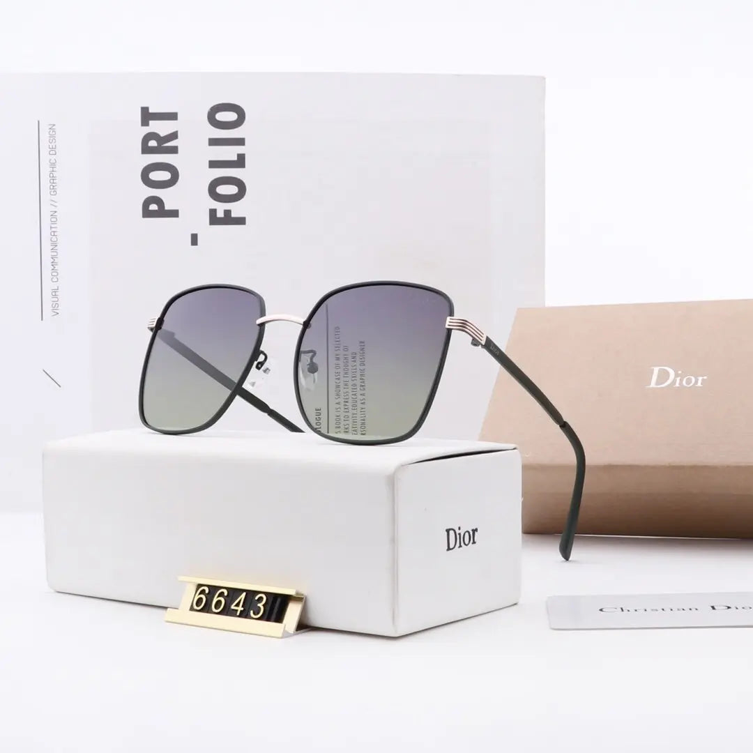 5 COLORS CLASSICAL THIN FRAME POLARIZED SUNGLASSES lbcase
