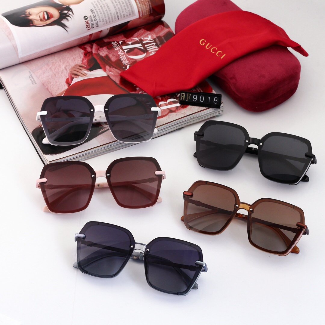 5 COLORS SQUARE FRAME SUNGLASSES lbcase