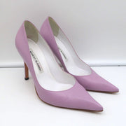 Manolo Blahnik Pumps Lavender Leather Size 36 Pointed Toe Heels