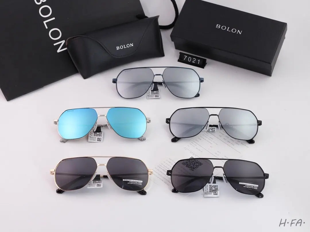 5 COLORS CLASSIC DOUBLE BRIDGE POLARIZED SUNGLASSES lbcase