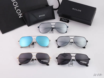 5 COLORS CLASSIC DOUBLE BRIDGE POLARIZED SUNGLASSES lbcase
