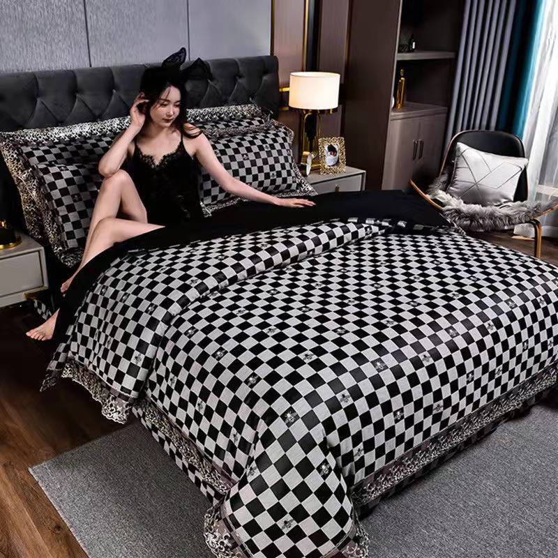 Luxury Silk jacquard Skin-friendly cotton four-piece quilt cover  new product lbcase