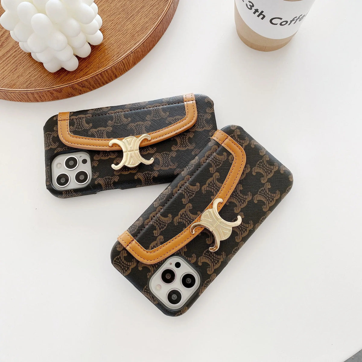 Metal button card package mobile phone case lbcase