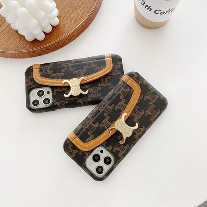 Metal button card package mobile phone case lbcase