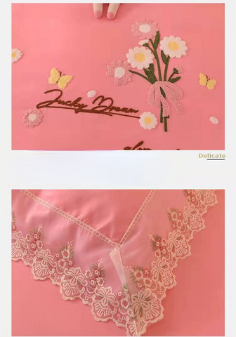 Princess Lace embroidery cotton four-piece Bed skirt bed Supplies