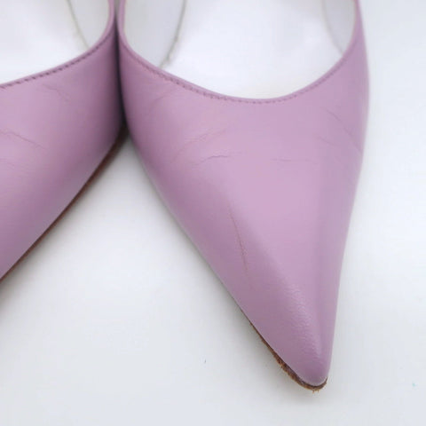Manolo Blahnik Pumps Lavender Leather Size 36 Pointed Toe Heels