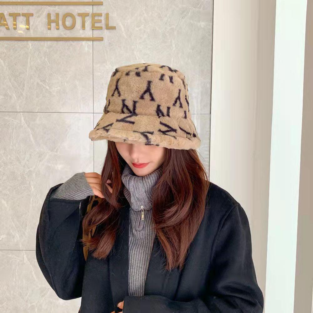 New fashion all-match fluffy warm fisherman hat lbcase