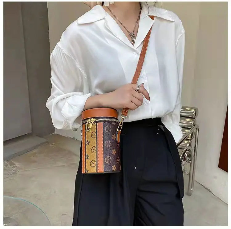 Diagonal printing bucket mobile phone bag lbcase