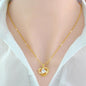 18k yellow gold necklace clavicle chain lbcase