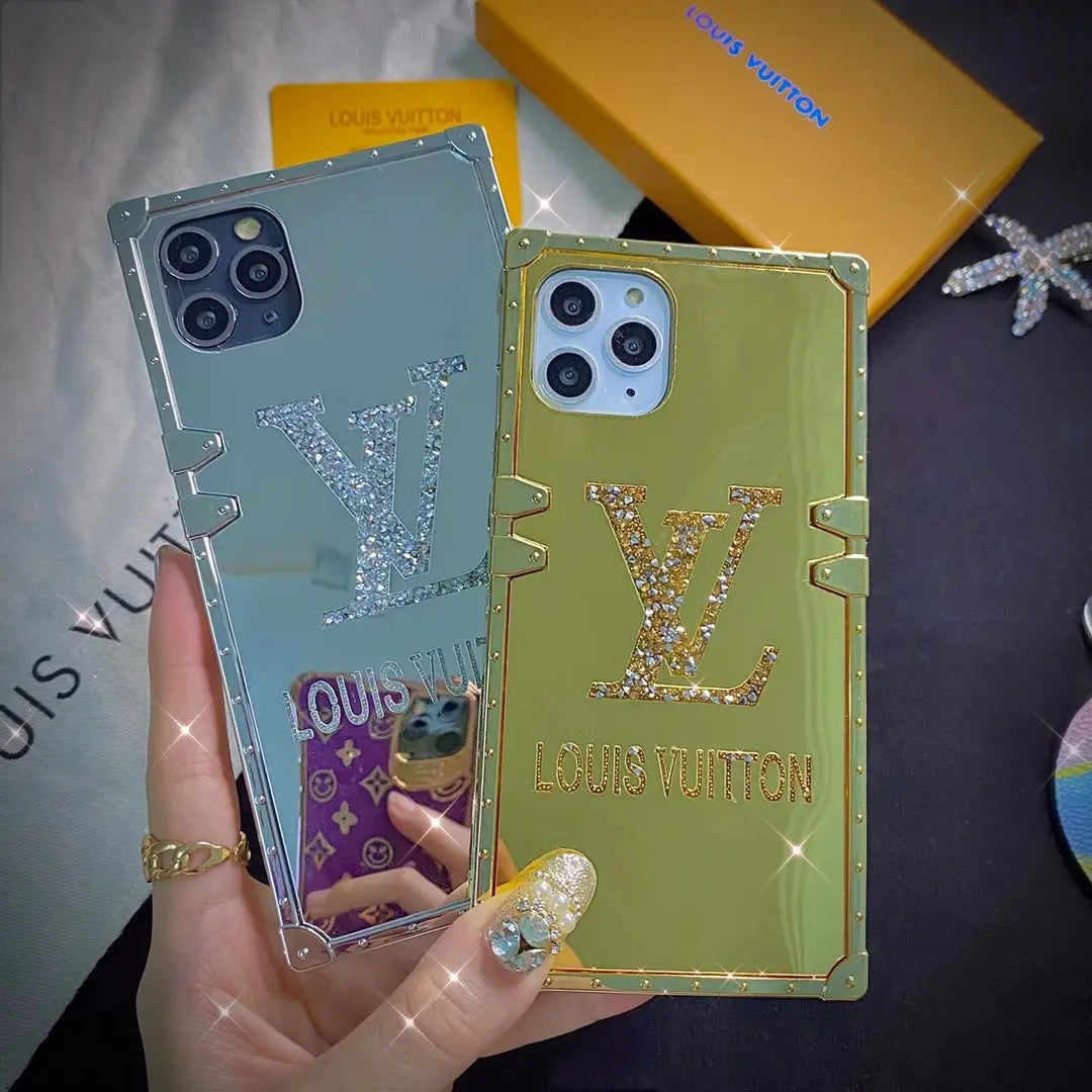 Luxury shiny mirror square phone case lbcase