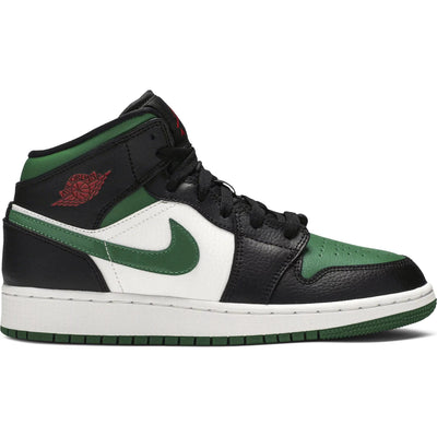 Nike Air Jordan 1 Mid GS 'Black Pine Green'