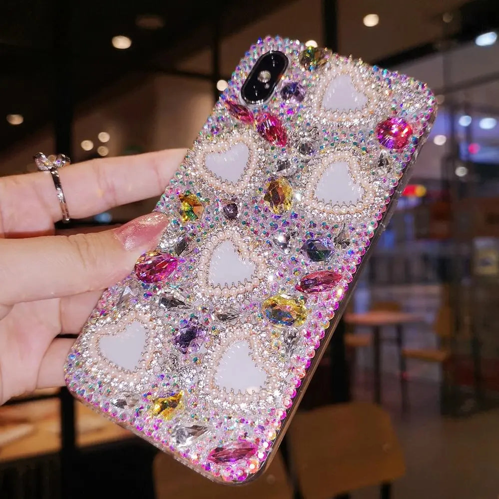 Women's Rhinestone Love Phone Case lbcase